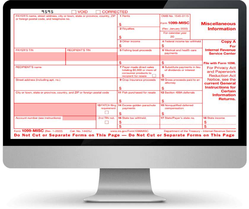 File 1099 corrections form